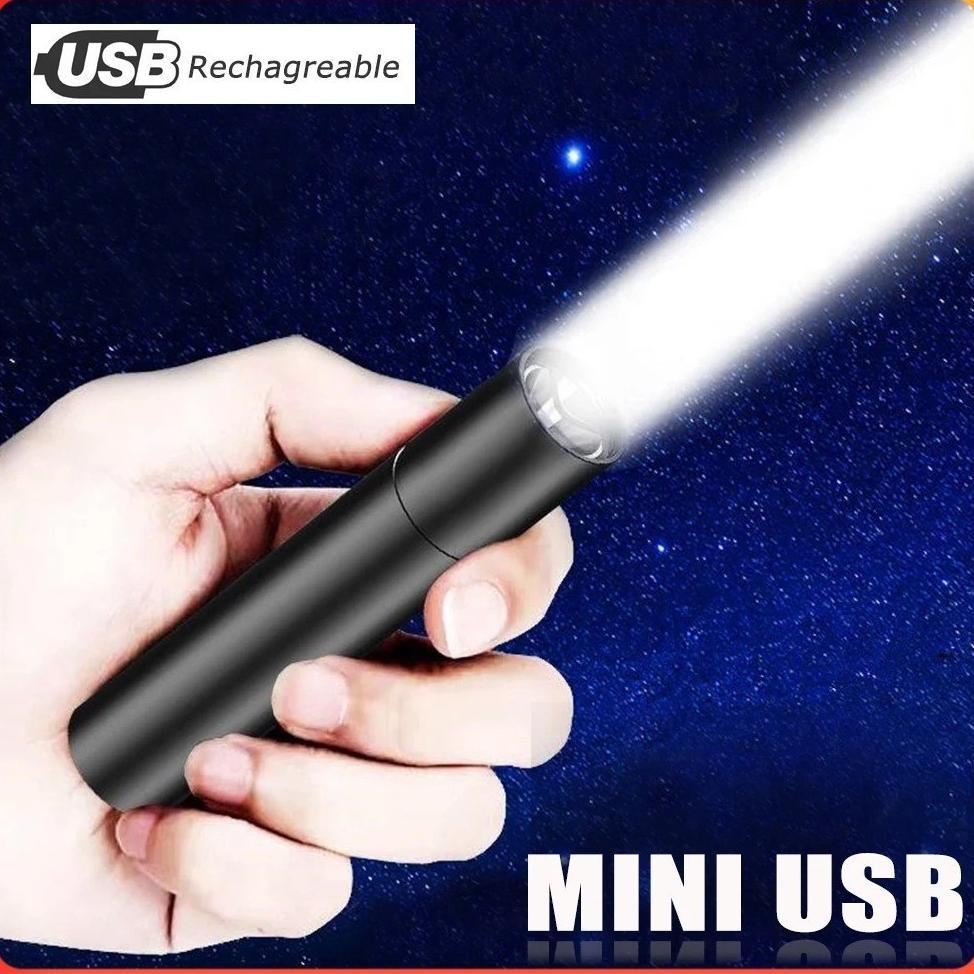 XEROCHA Mini Senter LED Super Terang XHP50 10000 Lumens Lampu SWAT Jarak Jauh Waterproof