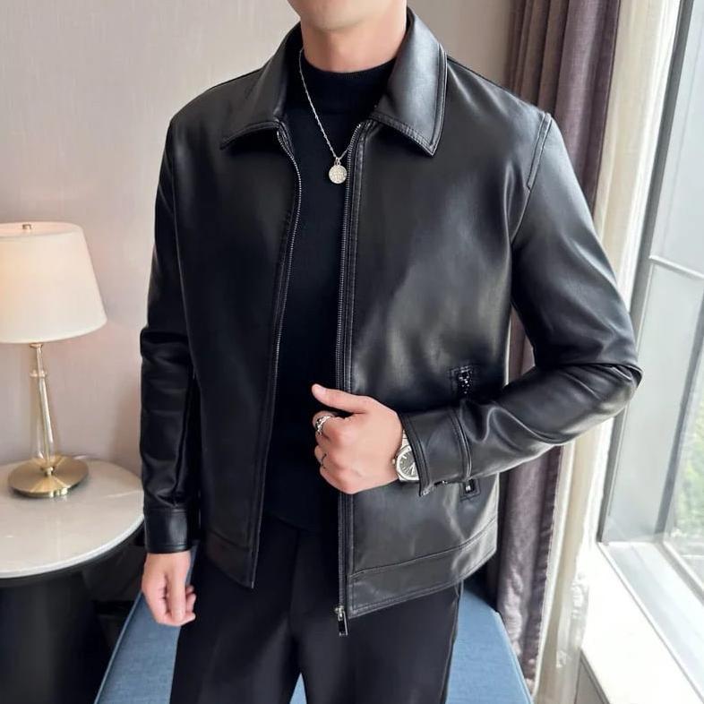 TERBARU Jacket Kulit classic style pria keren jaket kulit terbaru pria Jaket Kulit Pria Keren Jaket 