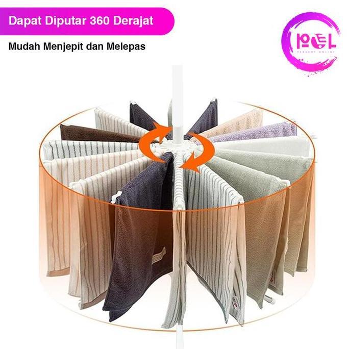 [POL] COD Jemuran Baju Menara Plastik | Jemuran Bayi | Jemuran Lipat | Gantungan Baju | Hanger Menar