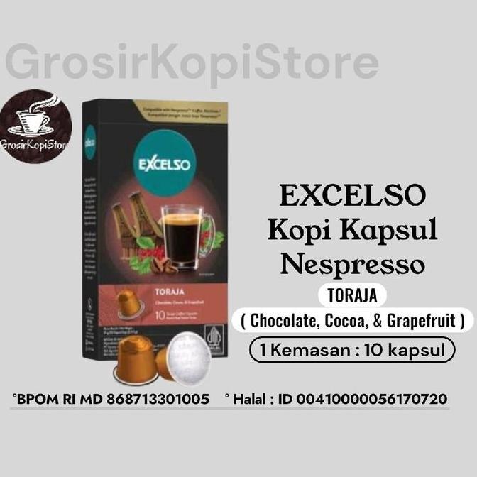 Excelso Kopi Kapsul Nespresso Toraja- Coffee Capsule Excelso Nespresso