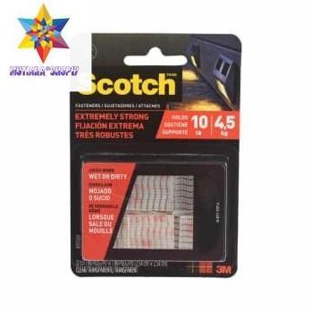 "'''] 3m Scotch Extreme Fastener Pengikat Velcro 2.5x2.5 Cm - Transparan