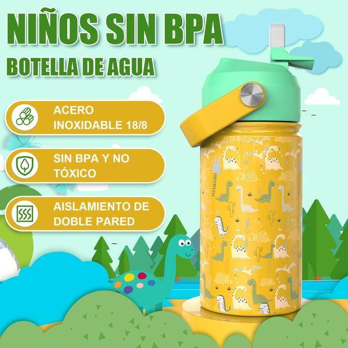 Instancodbisa- Pashlinc Tumbler Anak Sedotan350Mi Baja 304 Food Grade Tahan 24 Jamanti Tumpah Gratis