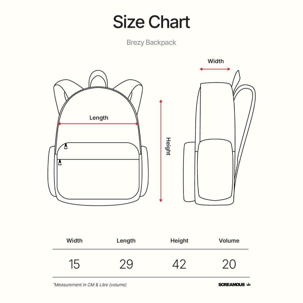 ORIGINAL Screamous Tas Backpack BREZY BLACK KEKINIAN