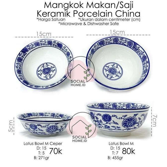 Bestone- Tray Mangkok Mangkuk Nampan Saucer Makan Keramik China Porcelain Motif