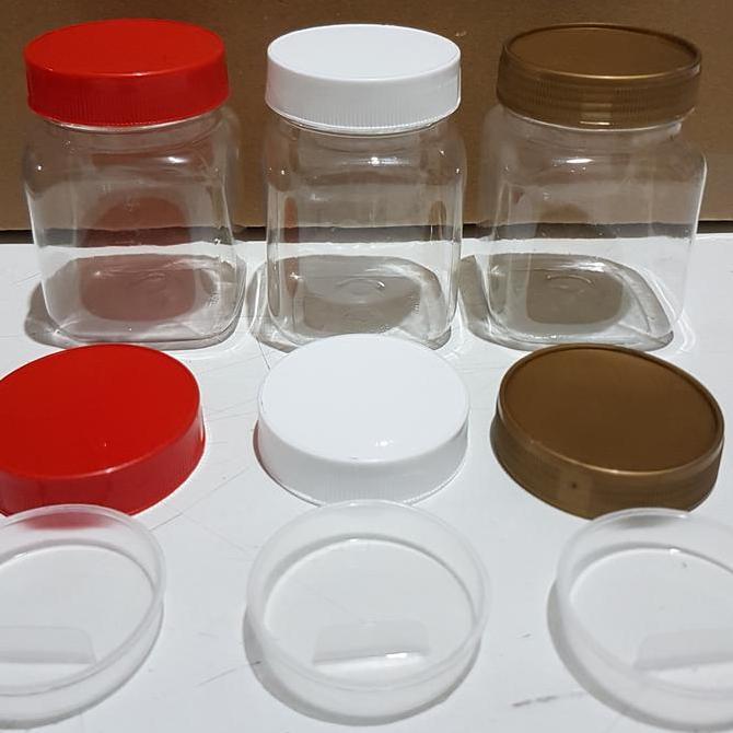 Barunih- 100 Buah Jar Toples 200 Ml Kotak Bahan Plastik Pet