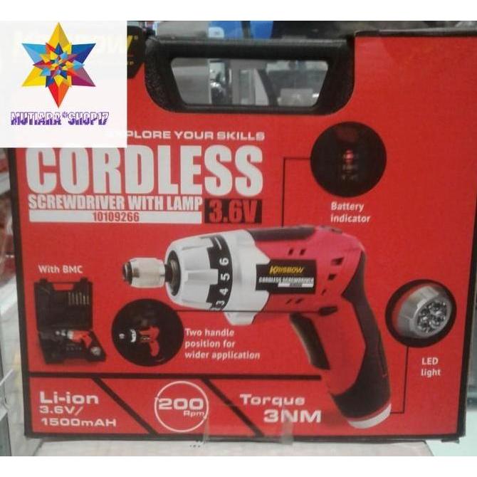 Termantab] KRISBOW CORDLESS 3,6V obeng listrik bor listrik