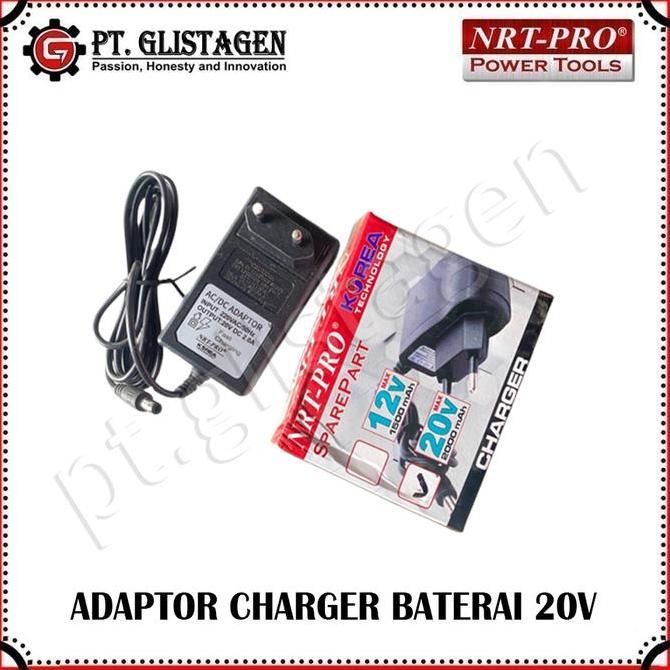 Supertool- Nrt-Pro Adaptor Charger Cas 20V 12V Untuk Mesin Bor Cordless Dc 340 Dc 343 Dc 330 Tipe Fa