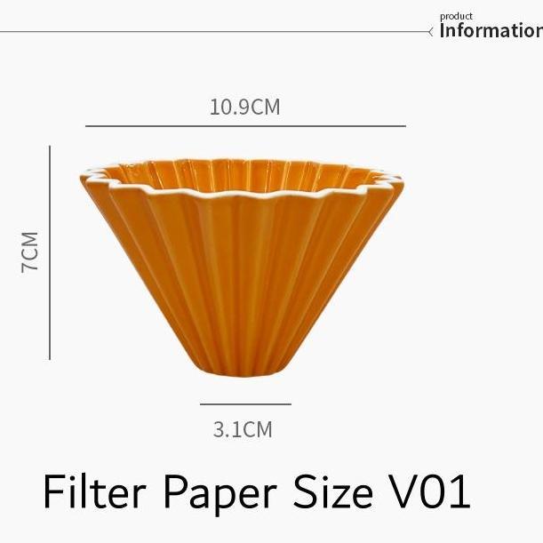 Instancodbisa- Coffee Dripper Origami V60 Ceramic Manual Brew Filter