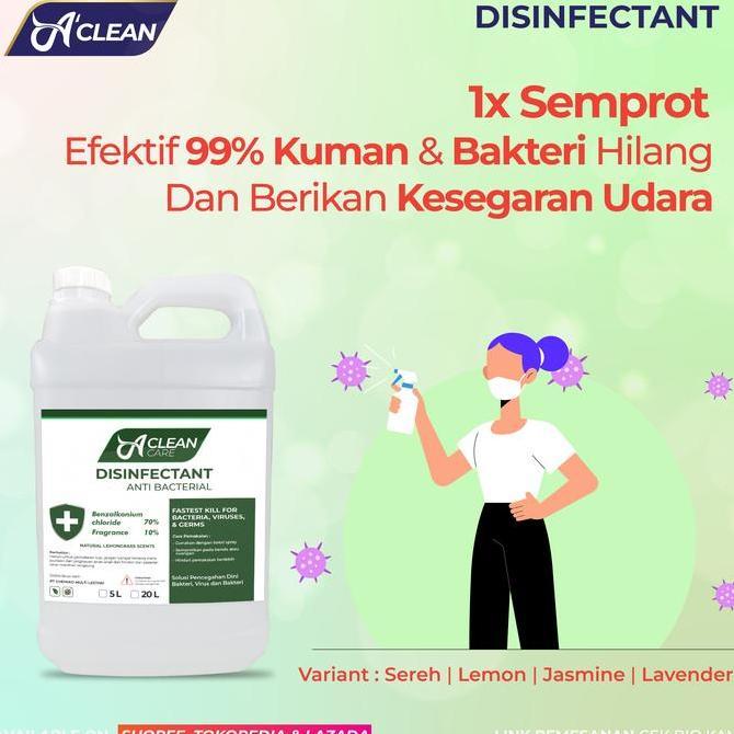 Gohead- [Khusus Sameday / Instant] Disinfektan Cair / Spray Refill [5 Liter]