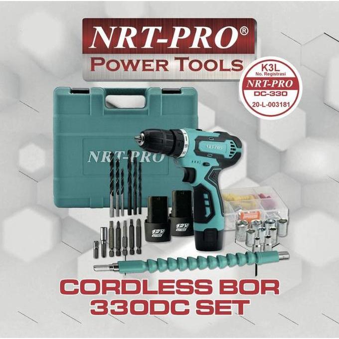 Supertool- Nrt Pro Dc 330 Set Dc330 Bor Batre Cordless 12 V