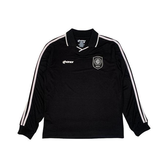 Ghanior LARGOBLACK Oversized Casual Jersey Retro Simple Elegan Warna - BLACK