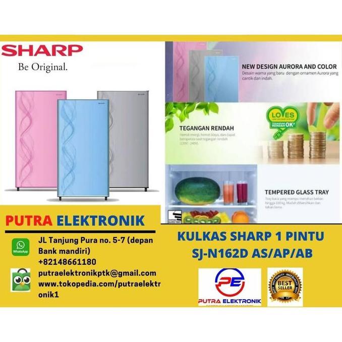 Terlaris Sharp Kulkas 1 Pintu Sj-N162D Sjn 162 Sjn162 Garansi Resmi