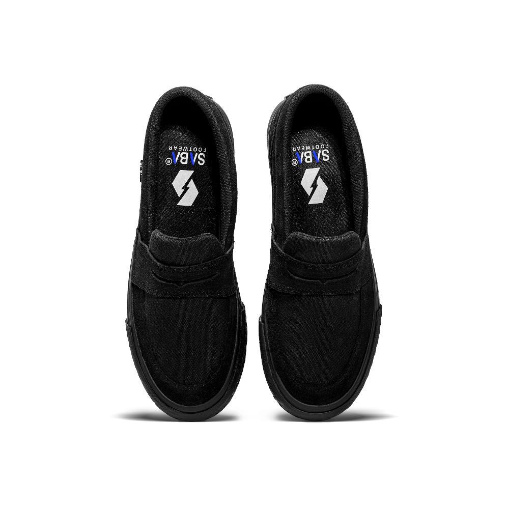 pengiriman cepat SABA Tuxedo All Black - Sepatu Loafer Sneakers Pria Wanita Original 100% TXD 02