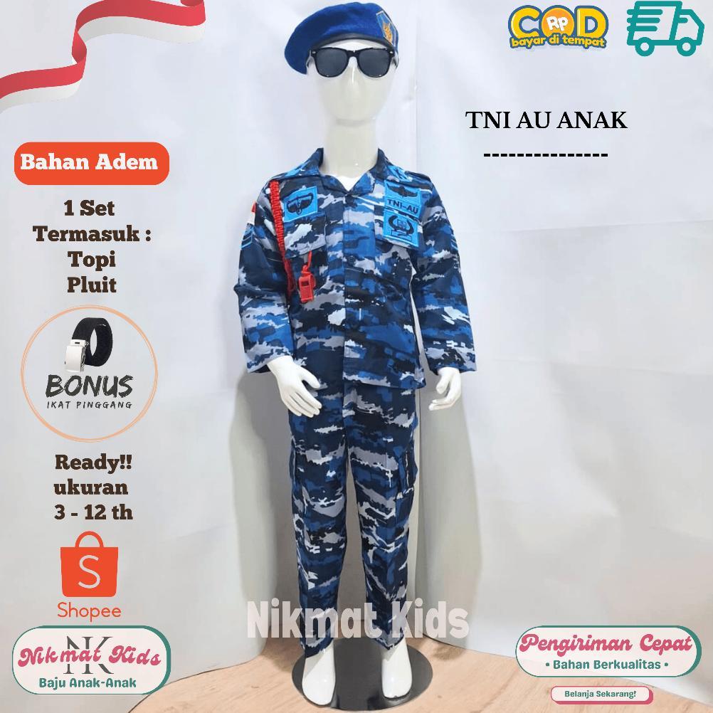 Baju tentara anak baju tni au baju profesi auri anak seragam tentara kostum tentara loreng paud tk