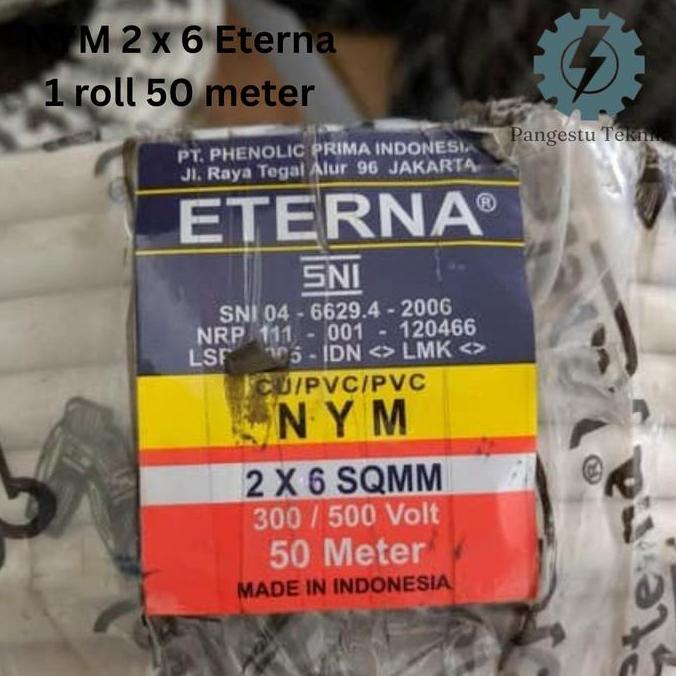 Kabel NYM 2 x 6 mm ETERNA / 50 Meter / NYM 2x6 mm