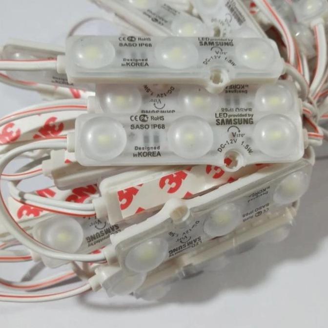 lampu LED modul 3 mata SASO Samsung original cool white 100 pc