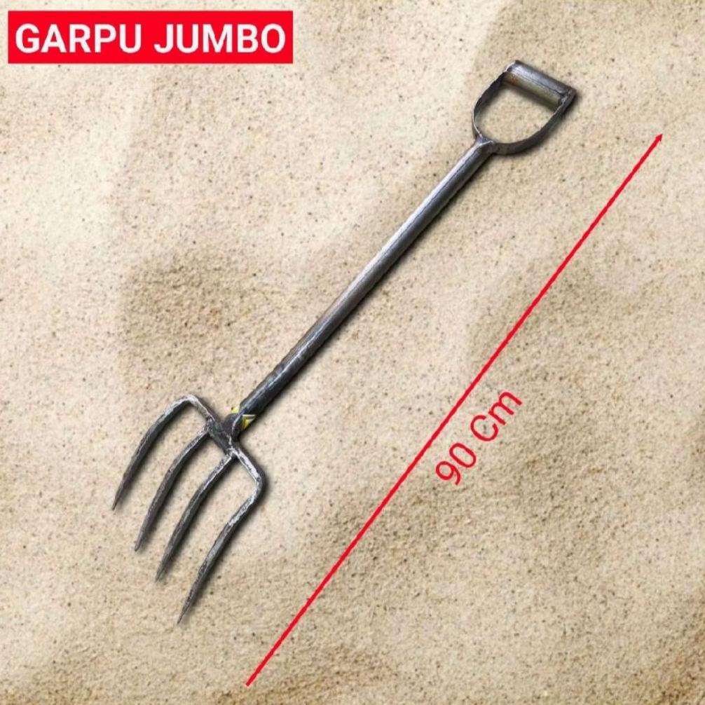 Garpu Tanah Injak Baja Asli Super Tebal Mata Empat - Garpu Tanah Kualitas Super Mantap Full Baja Bes