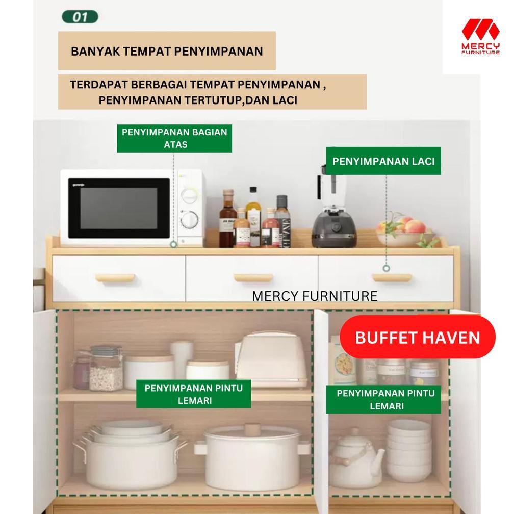 Premium Mercy Furniture Cabinet Rak Dapur Tempat Penyimpanan Rak Serbaguna