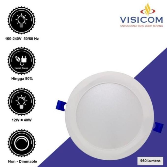 Downlight Panel Inbow 12watt VISICOM Downlight LED 12w 4000k Slim