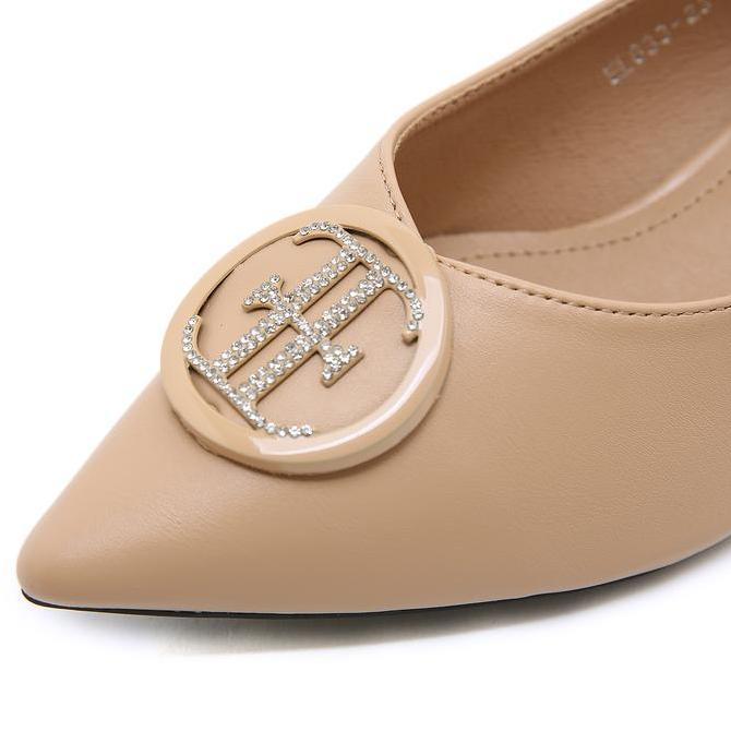 Terpopuler- Ellora El 633-23 Sepatu Heels Wanita 3Cm Slingback Import Pansus Tali Belakang