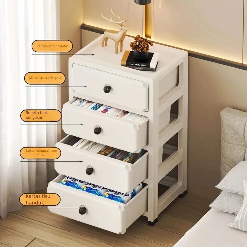 Gratong Ladi Jenis Lemari Simpanan Lemari Plastik Multi Lapisan Pindah Klip Lemari Rumah Tidur Sempi