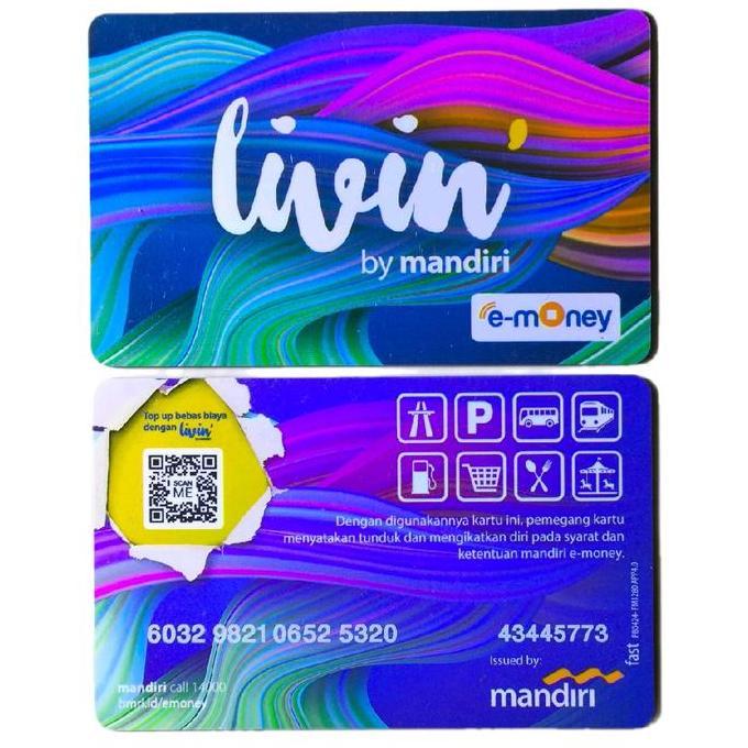 Cod,Bisa- Emoney Etoll Mandiri Edisi Livin E-Money E-Toll Card