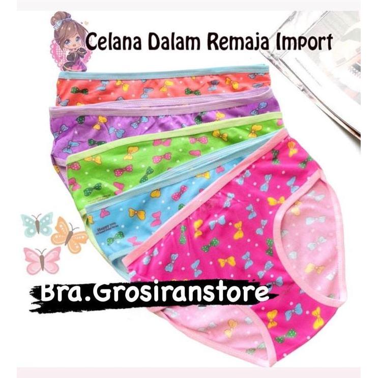 Instancodbisa- 1 Lusin Cd Celana Dalam Anak Perempuan 7-12Thn Sd/Smp Abg Termurah Motif Lucu/Celana 
