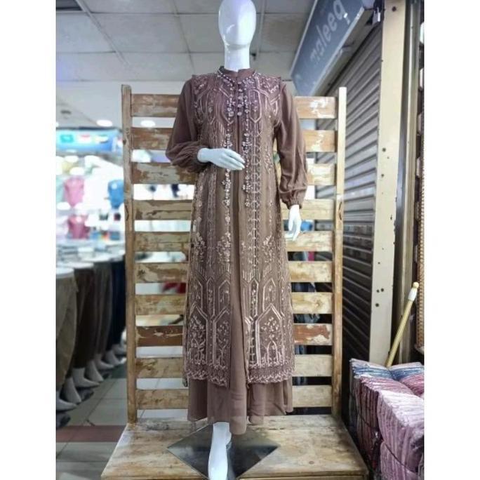 Instancodbisa- Dress Andini/Gamis Pesta/ Seragaman Gamis Kondangan Gamis Alika Design 2025