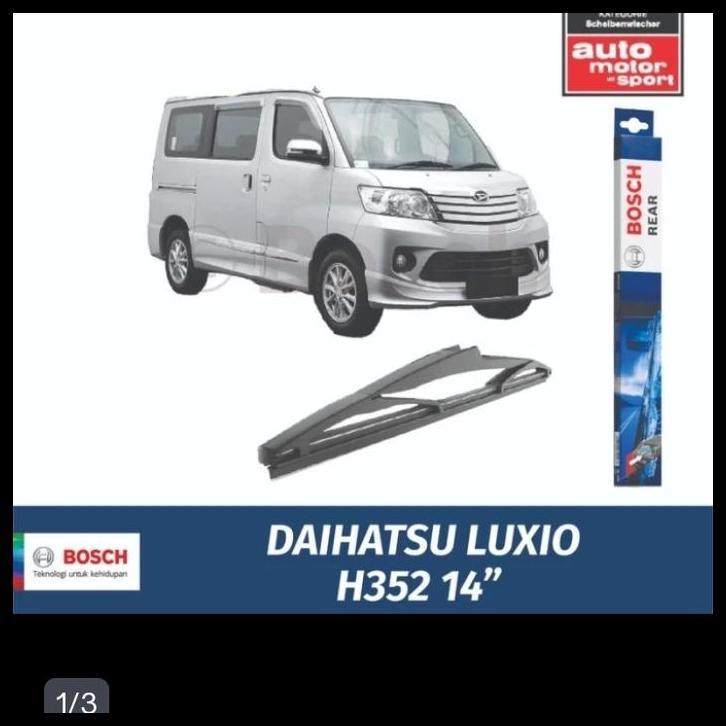 TERLARIS BOSCH REAR WIPER KACA BELAKANG MOBIL LUXIO/ GRANDMAX ROCK LOCK H352 