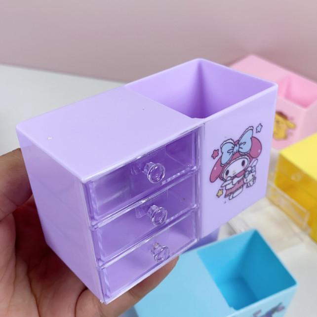 Limited Diskon Shop - 6401 Laci Mini Plastik Motif Karakter / Rak Kecil Lucu / Organizer 3 Tingkat /