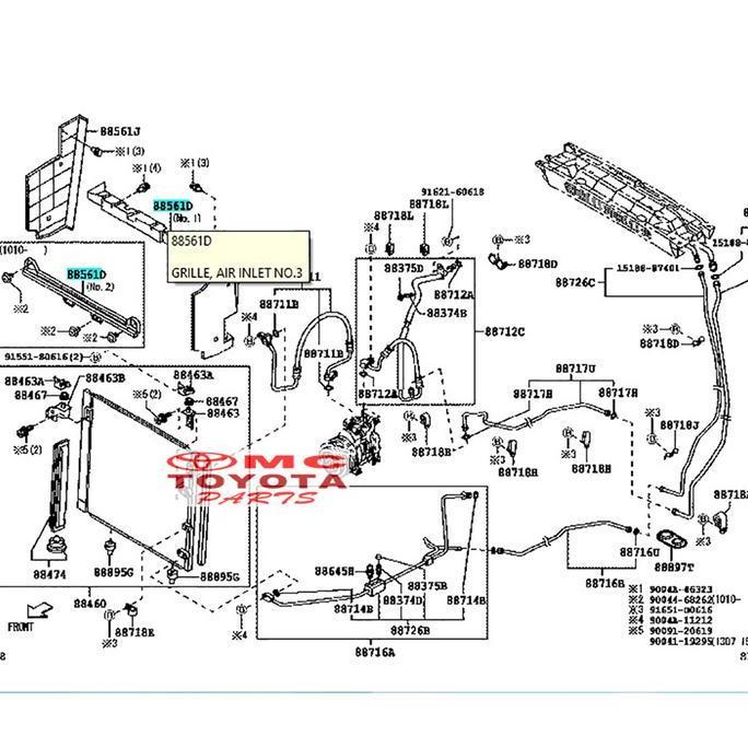 ] Grille air inlet rush terios 88561-BZ240