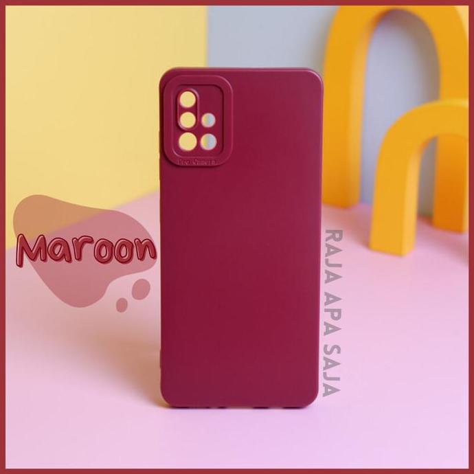 Soft Case SAMSUNG A31 A51 A71 Silicon Kesing Casing Cover Kondom HP - Maroon, A51