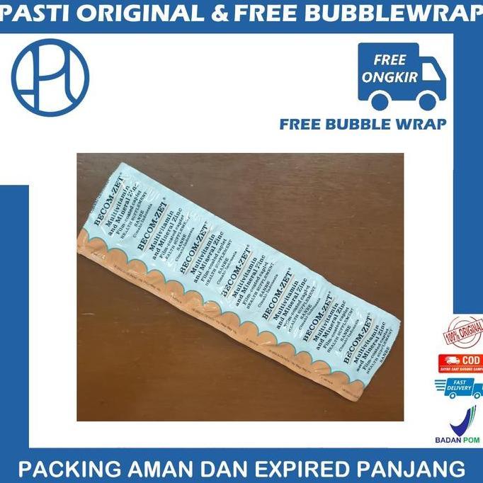 Fit- Becom-Zet Strip Isi 10 Kaplet Becomzet Becom Zet Suplemen Multivitamin Mineral & Zinc Untuk Vit