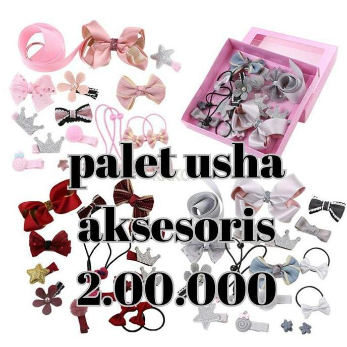 PAKET USAHA JEPIT RAMBUT KECANKTIKAN ANAK AKSESORIS FASHION KARET NEW