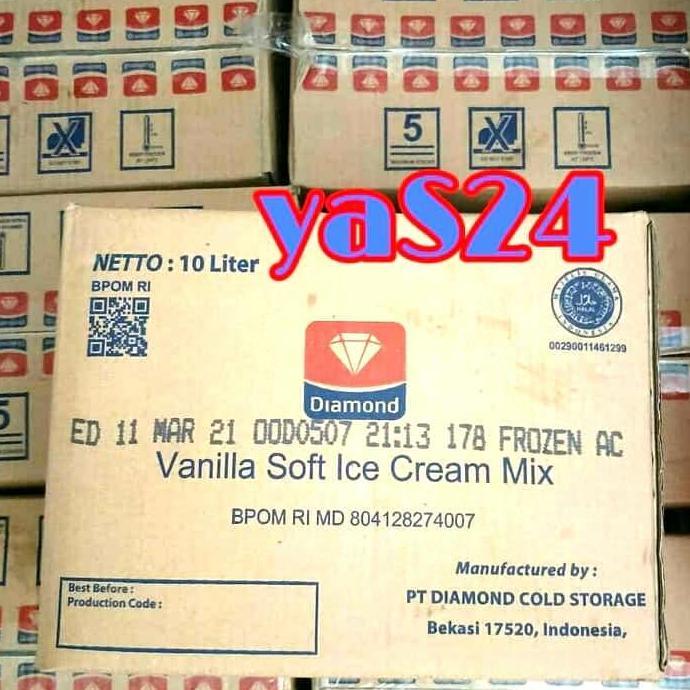 Softmix soft mix ice cream diamond/susu cair diamond 10L bahan es krim Kode 408