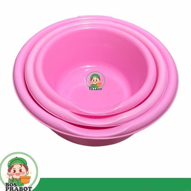Lansungkirim- Baskom Plastik Beranak Isi 3 Pcs / Baskom Pink / Baskom Ungu