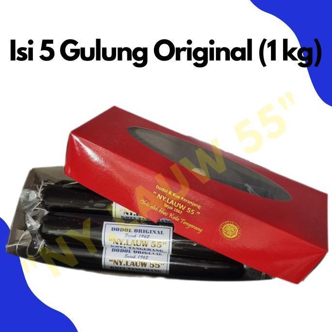 Dodol Original Asli NY.LAUW55 Sejak 1962 (isi 5 gulung) Halal Oleh-Oleh Khas Kota Tangerang Kode 337
