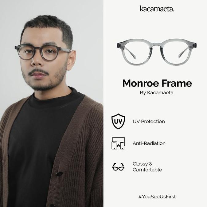 Monroe Frame by Kacamaeta - Kacamata Bulat / Kacamata Tebal Unisex Lensa Normal / Minus / Plus / Cyl