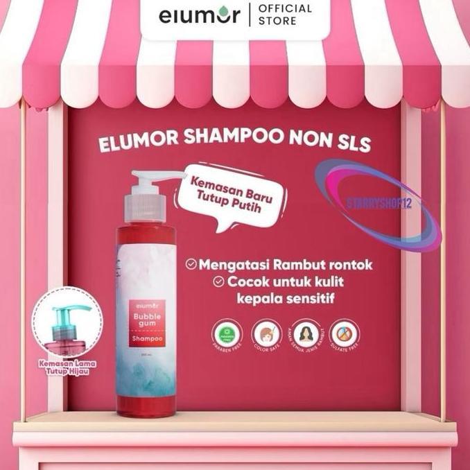 Berkilau- Elumor Shampoo Non Sls 200Ml Bubblegum Elumor Elumor Shampoo Sampo Rambut Rontok Shampo No