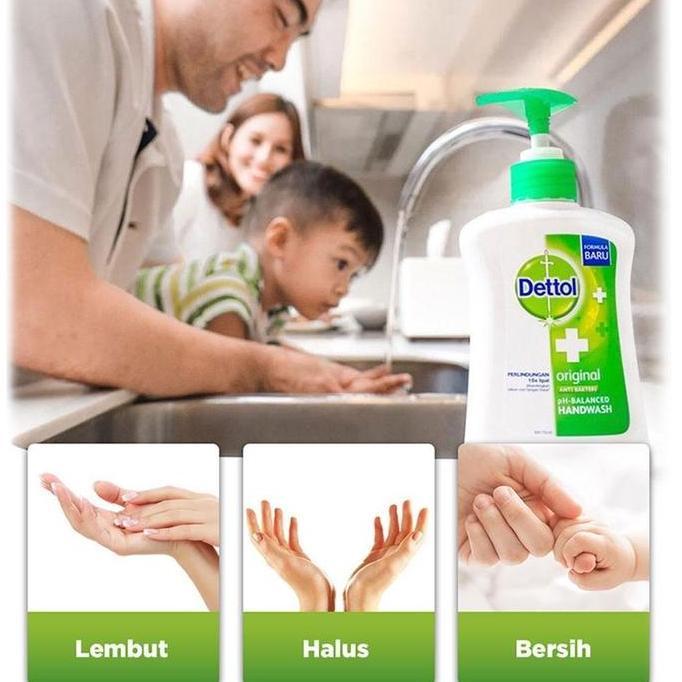 Hayuco- Dettol Sabun Cuci Tangan Cair Original 200Ml Pouch Anti Bakteri Hand Wash