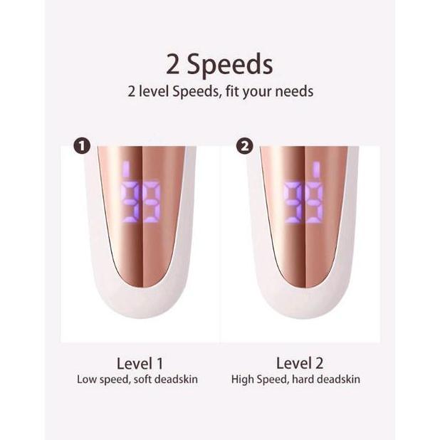 Hayuco- Alat Penghalus Tumit Kaki Elektrik Portabel Rechargeable Alat Penghilang Kapalan Alat Pedicu