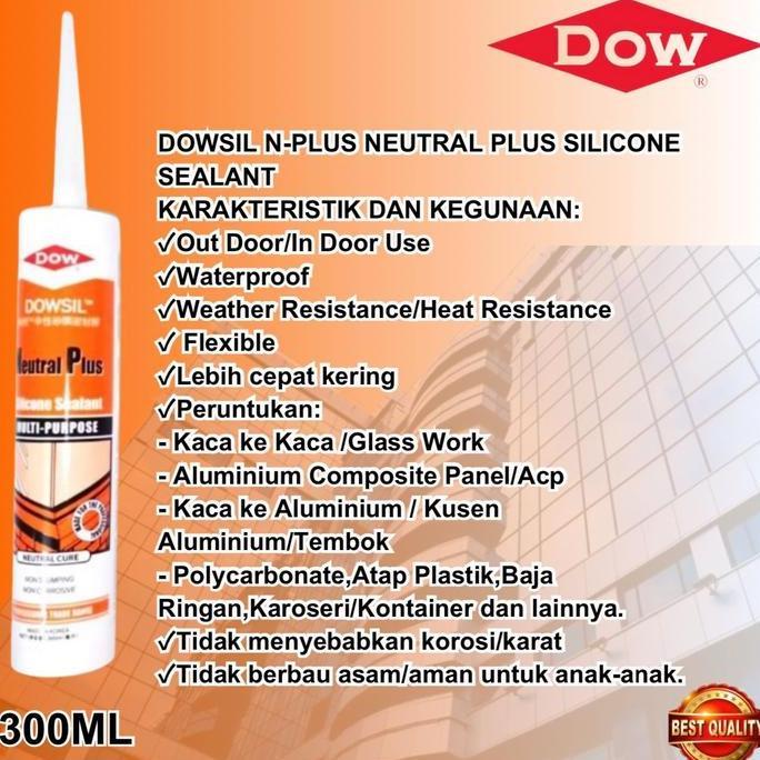 Lancarjaya- Lem Kaca / Lem Silicone Sealant Dowsil Neutral Plus 300Ml