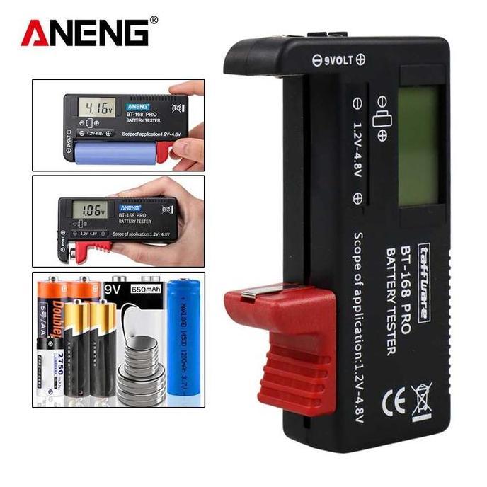 Lansungkirim- Universal Tester Pengukur Penguji Cek Kapasitas Baterai 18650 Aa Aaa