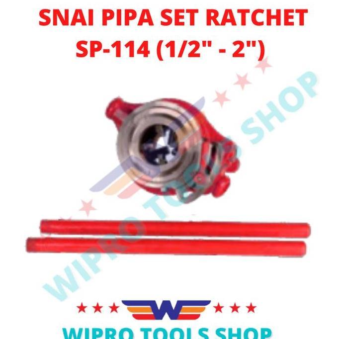WIPRO Alat Snai Pipa Set Ratchet / Buat Drat Pipa 1/2" - 2" SP-114