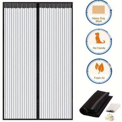 Fmly99- [Cod] Tirai Magnet Elegan Bahan Plastik Pvc Tirai Pintu Kamar Tirai Pintu Magnet Kawat Nyamu