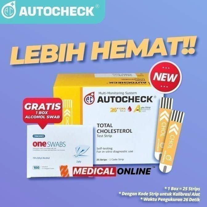 Lansungkirim- Strip Kolestrol Autocheck Cholestrol Isi 25 Strip Medical Online