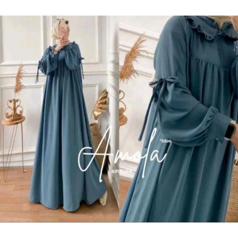 GAMIS AMOFA JUMBO CRINKLE AIRFLOW LD 120CM / DRESS CRINCLE AIRFLOW / GAMIS WANITA