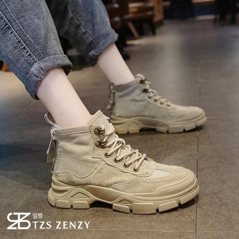 Premium Tzs Zenzy Timo Boots - Sepatu Boots Fashion Wanita - Boots Fashion - Boots Wanita