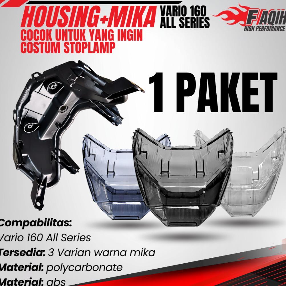 HOUSING+MIKA STOPLAMP VARIO 160 BAHAN DUDUKAN COSTUM STOPLAMP VARIO 160 RETROFIT STOPLAMP VARIO 160