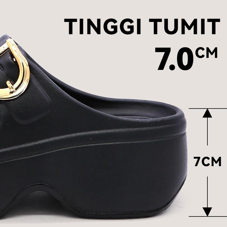 DISKON SANDAL WANITA KEKINIAN SANDAL JELLY WANITA TINGGI WEDGES SANDAL FUJI WANITA KOREA